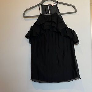 Rebecca Taylor Black silk dressy top size 2